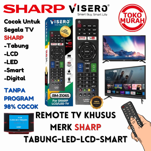 Remote/Remot TV Khusus Merk SHARP Multi All Type TV Tabung/LCD/LED/SMART/DIGITAL