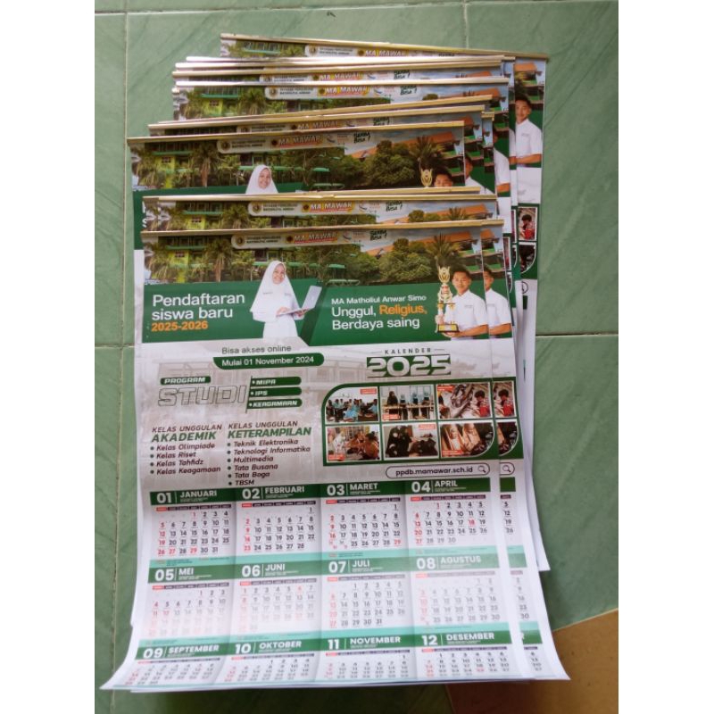 

KALENDER DINDING 2025 CUSTOM FOTO A3+ (32x48) KLEP SENG minimal order 50 pcs