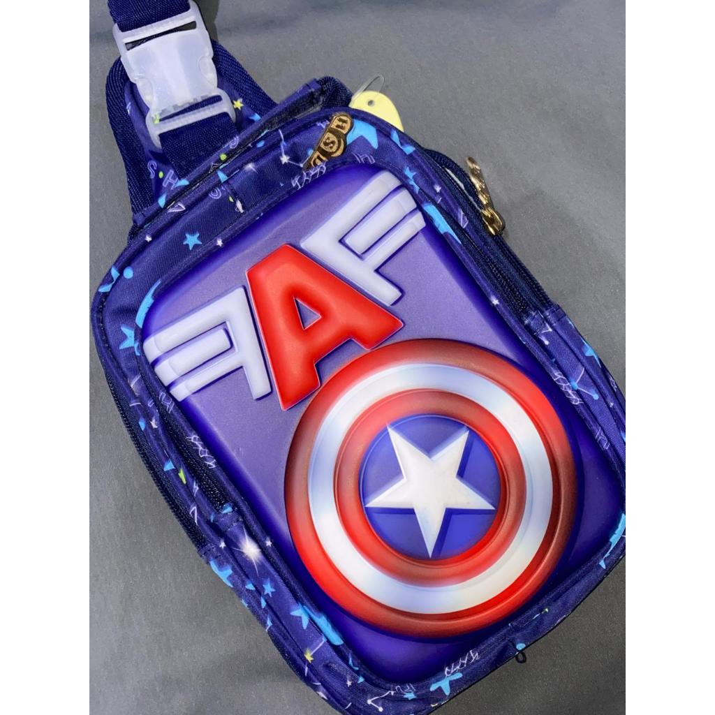 TAS SELEMPANG ANAK KARAKTER SUPERHERO ANAK PAUD/TK MEREK HSD