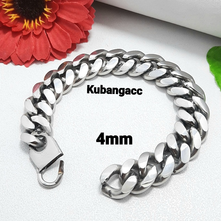 Gelang Monel. Gelang Rantai Baja Putih Besar Gelang Pria Gelang Rantai Monel Anti Karat Selamanya