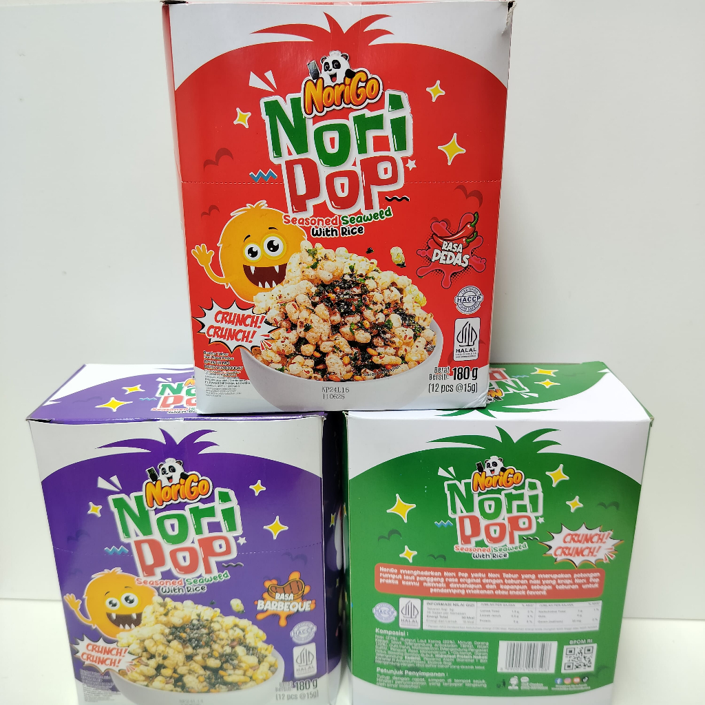 

QH Norigo Pop Rumput Laut Tabur Aneka Rasa Snack Viral Nori Tabur