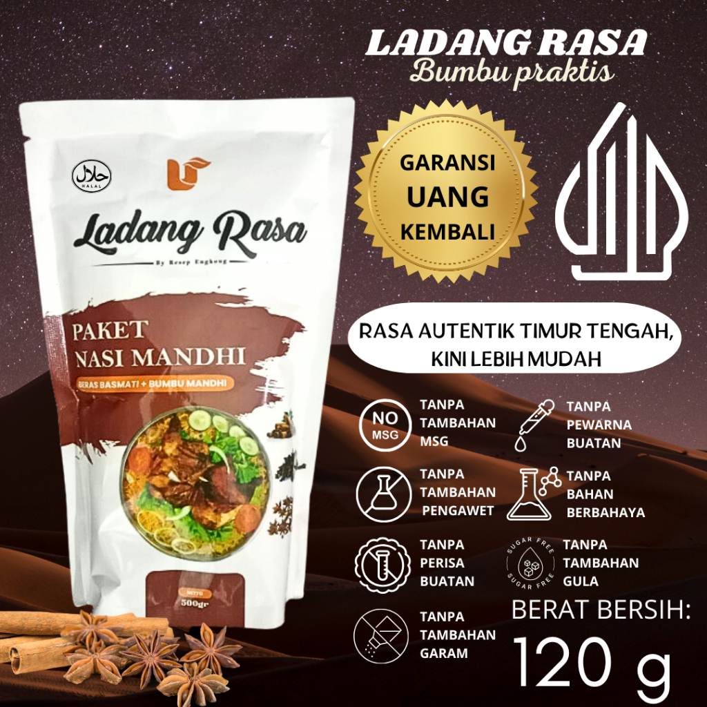 

Ladang Rasa Bumbu Nasi Mandi Basah Khas Arab Minyak Samin Instan dan Praktis