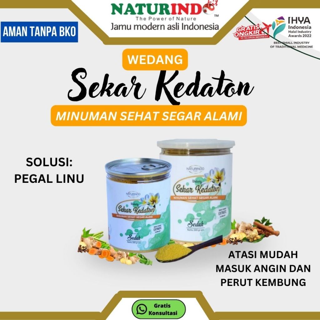 

WEDANG SEKAR KEDATON MINUMAN JAMU SEHAT TRADISIONAL HERBAL NATURINDO