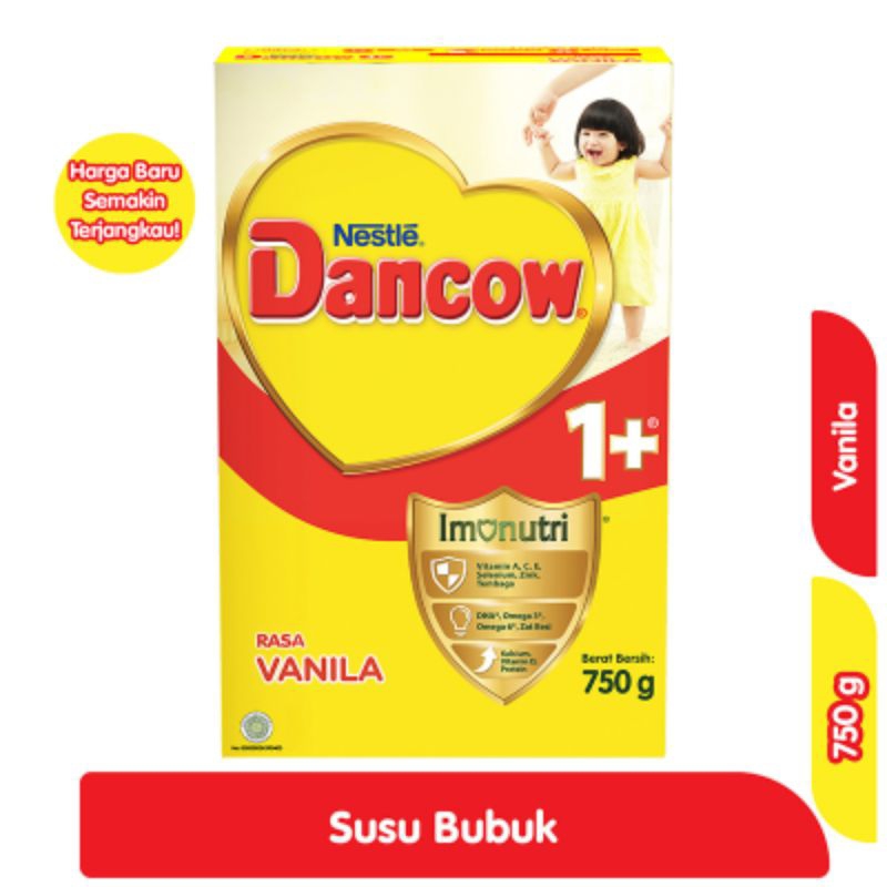 

Nestle Dancow 1+ Imunutri Susu Bubuk Pertumbuhan Anak 1-3 tahun Vanila 750 g