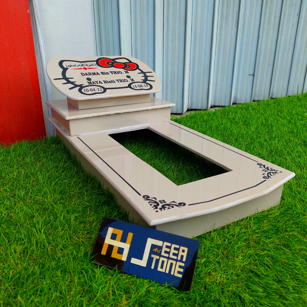 SEEA - BATU NISAN MAKAM JAHUL FULL MAKAM//BAYI MODEL HELLO KITTY GRANIT TILE 30X20 30X60 TERMURAH