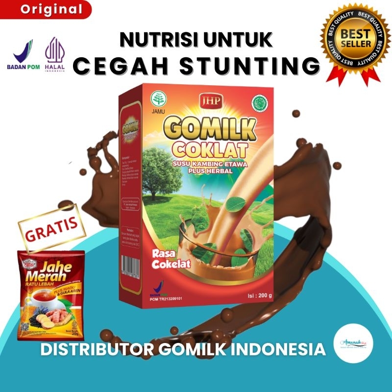 

[BISA COD + GARANSI] [GRATIS JAHE] GOMILK SUSU ETAWA PLUS HERBAL DAUN KELOR Untuk Cegah Stunting