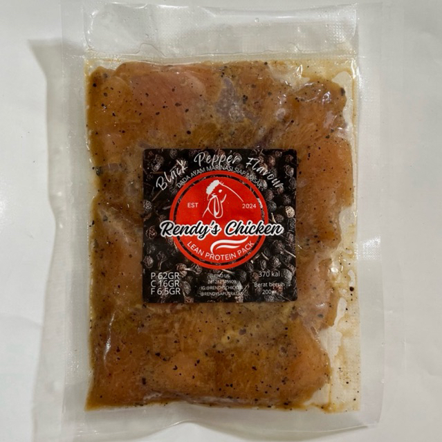 

Rendy’s Chicken (Dada Ayam Marinasi Bumbu Lada Hitam Siap Masak Tinggi Protein)