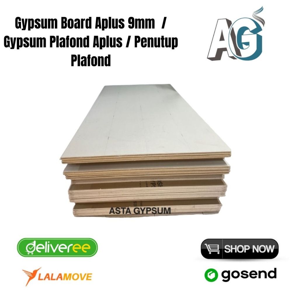 Gypsum Board Aplus 9mm / Gypsum Plafond Aplus / Penutup Plafond