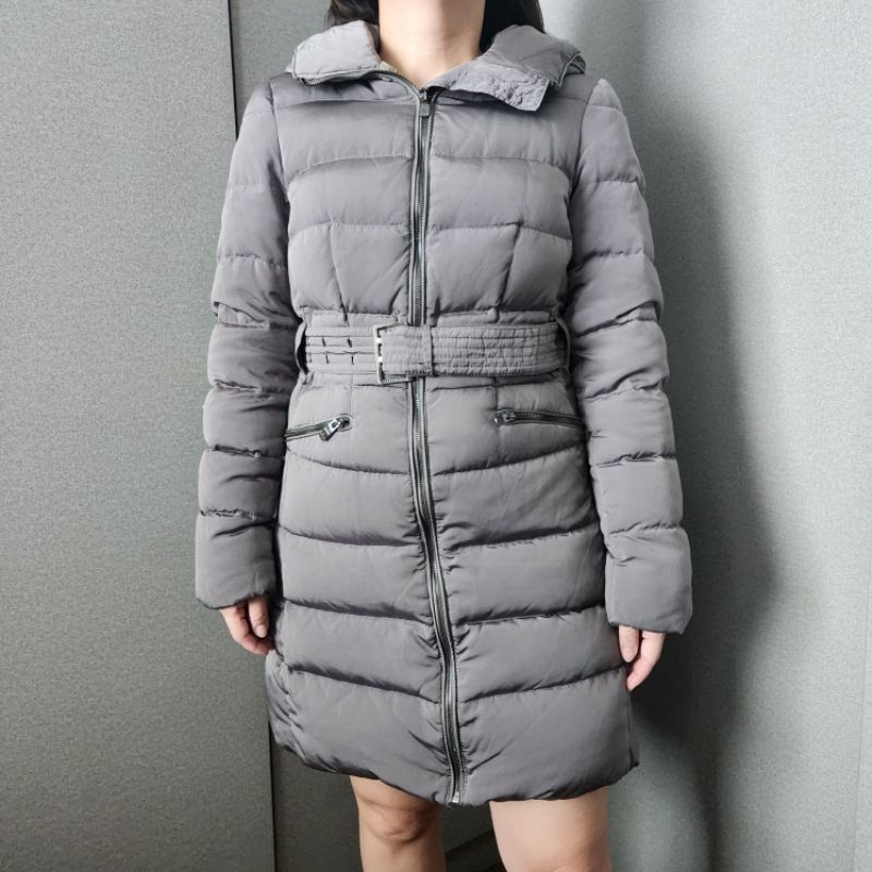 Zara Women's Grey Down Coat - M