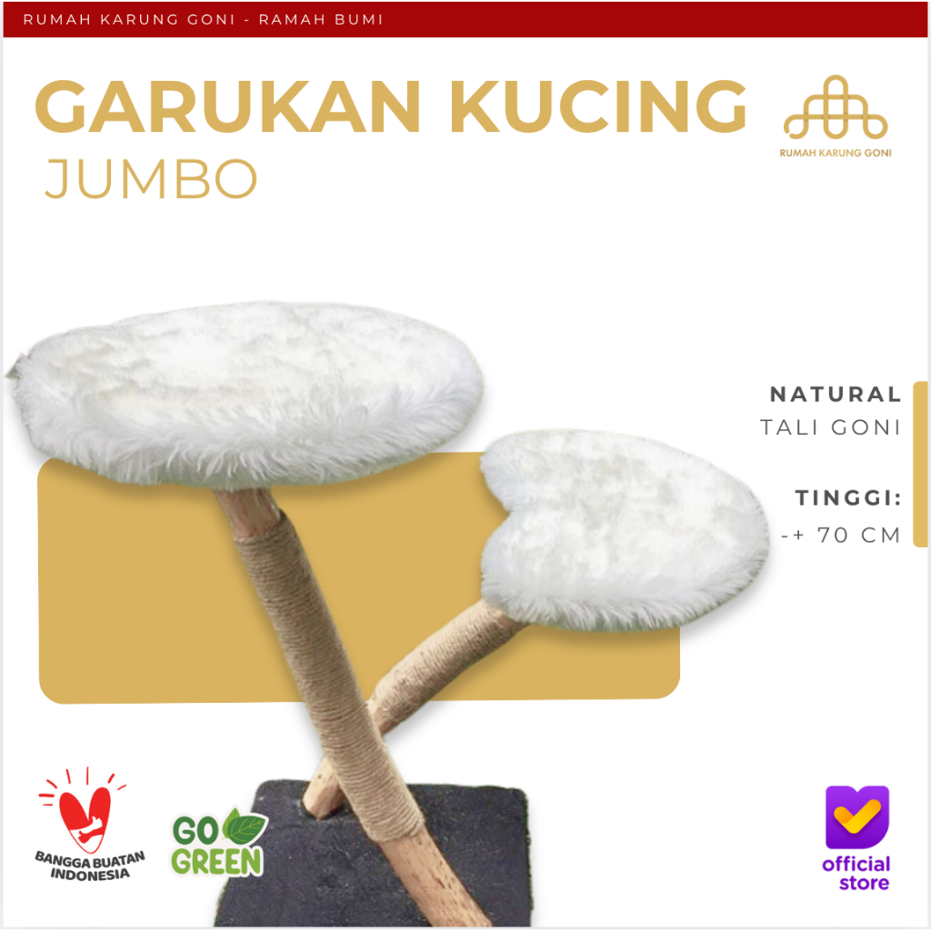 Garukan Kucing Jumbo - Mainan Kucing Tali Goni - Cat Condo - Cat Scratcher