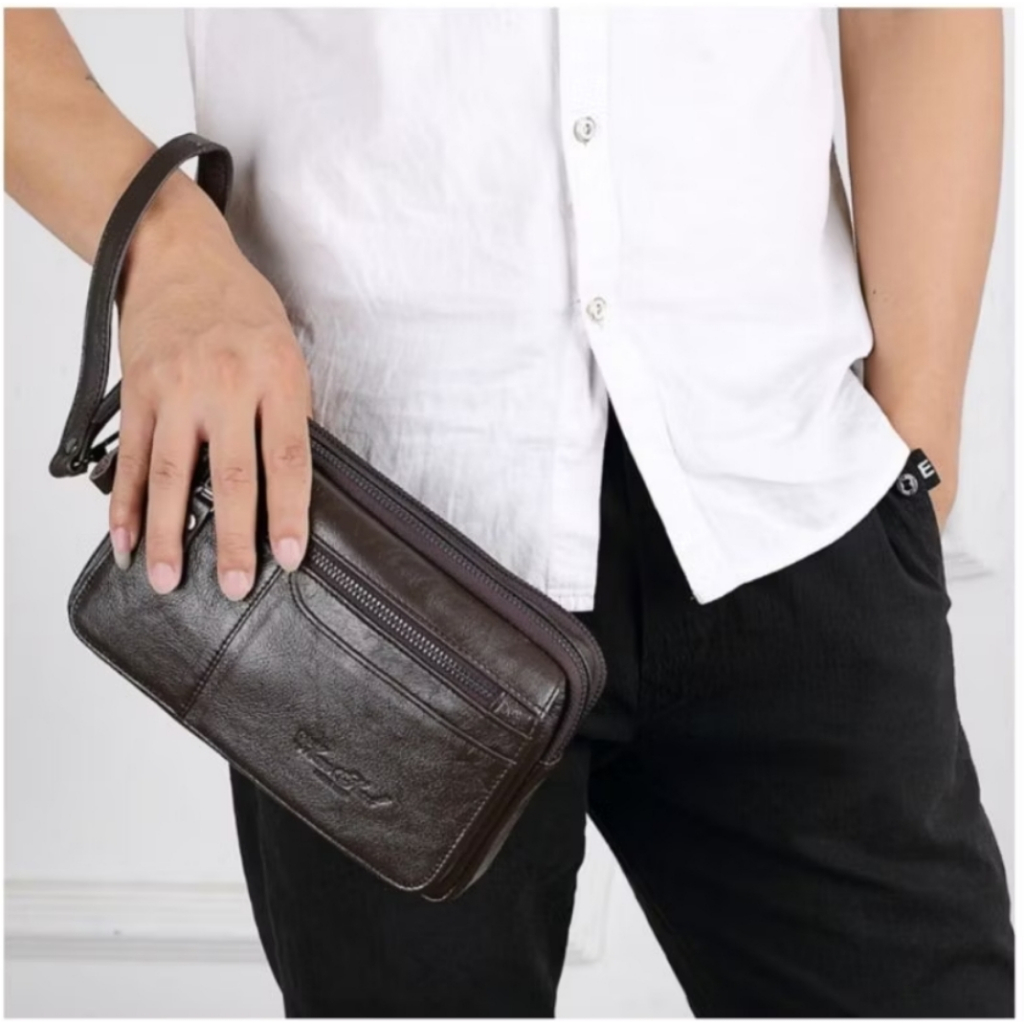 Clutch Handbag Kulit Cheer Soul 2249 Tas Tangan Pria Import Tas Hp Dompet Hp