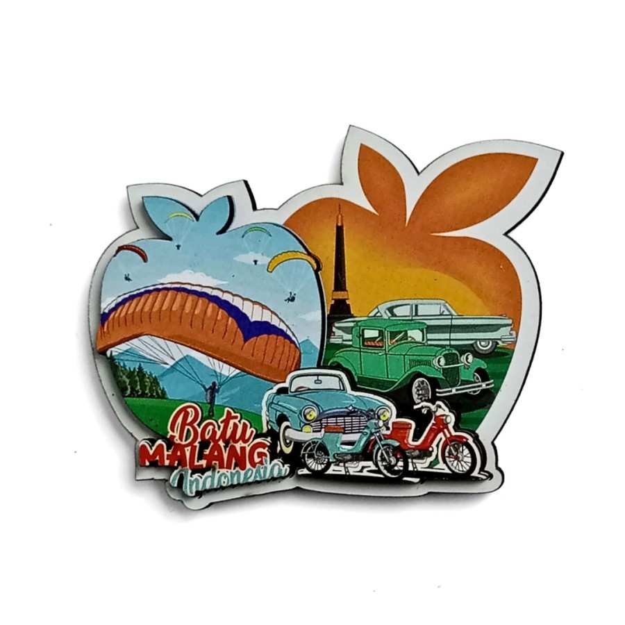 Souvenir magnet kulkas Batu Malang Jawa Timur oleh oleh negara Indonesia