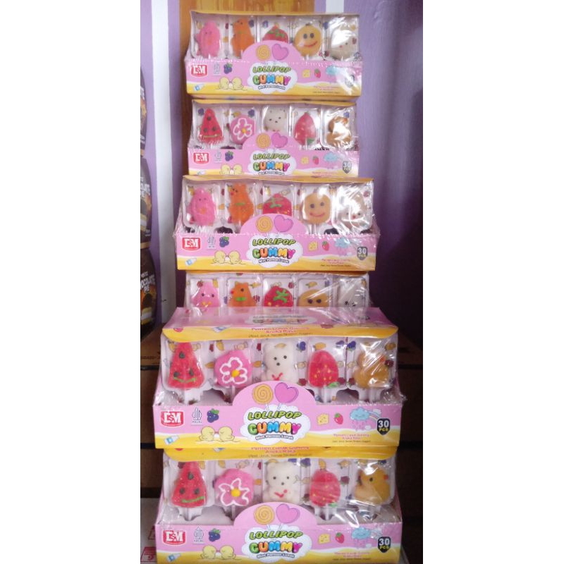 

Permen Lolipop Gummy Lunak dsm isi 30pcs