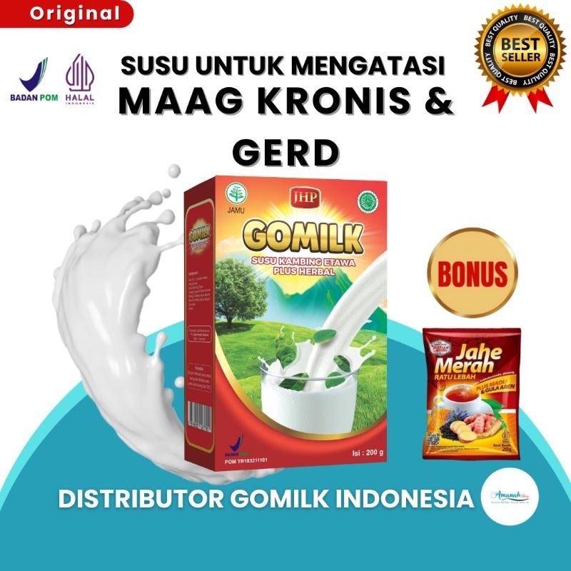 

[BISA COD + GARANSI] [GRATIS JAHE] GOMILK SUSU ETAWA PLUS DAUN KELOR Untuk Maag Kronis Gerd