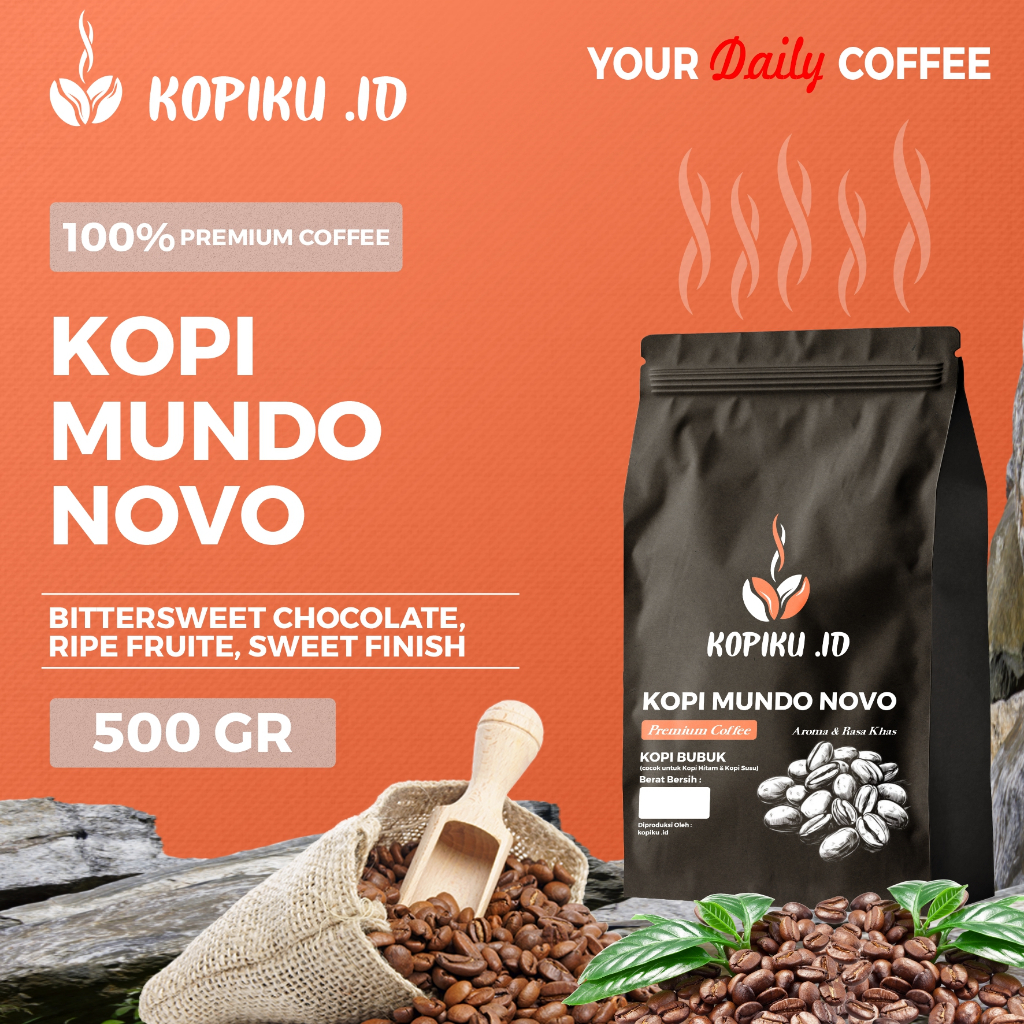 

Kopiku.id - Bubuk kopi Mundo Novo Premium asli bergaransi 500gr