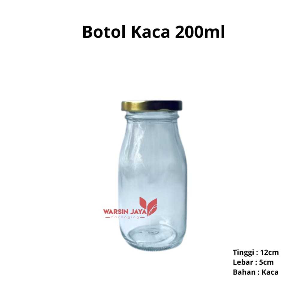 BOTOL KACA JUS 200ML - BOTOL KACA - BOTOL JUS