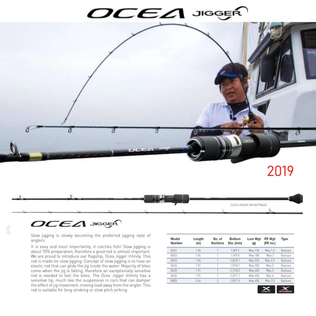 Shimano Ocea Jigger Infinity Slow Pitch Jigging Rod Joran SJ Pancing