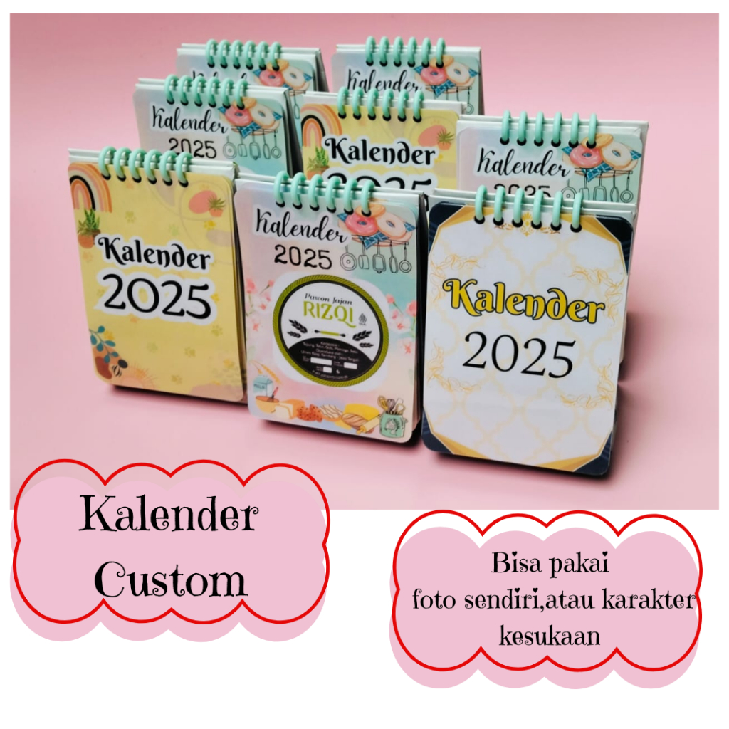 

CUSTOM KALENDER MEJA MINI 14X10 CM SATUAN BISA CUSTOM DESIGN SESUAI SELERA