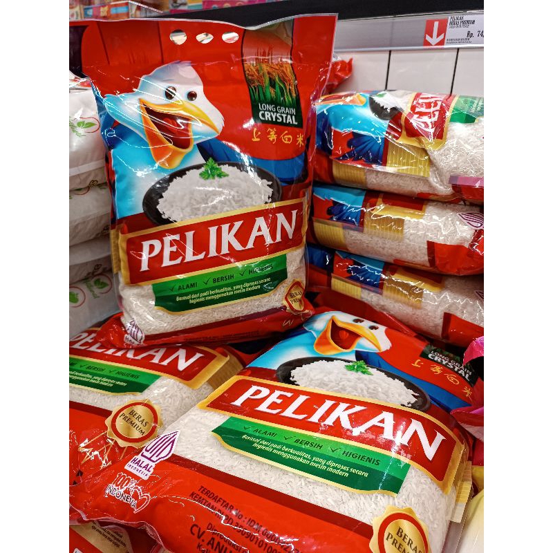 

Beras pelikan premium 5 kg