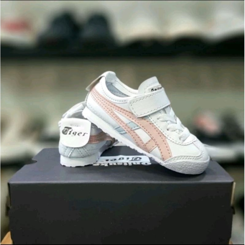 sepatu onitsuka tiger anak perempuan pink putih