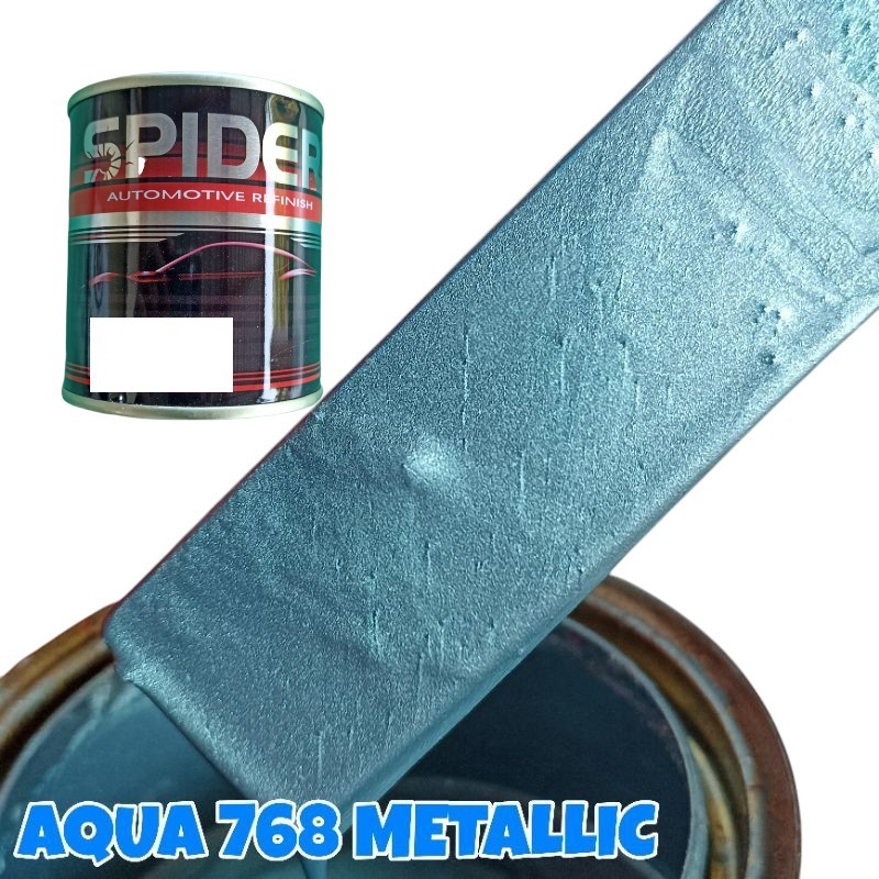 Cat duco SPIDER Aqua 768 biru taxi metallic 1kg/ecer repack