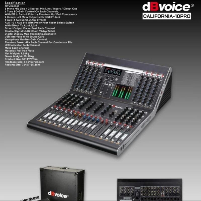 Mixer dbvoice California 10 Pro Original 10 Channel Dbvoice CALIFORNIA-10PRO
