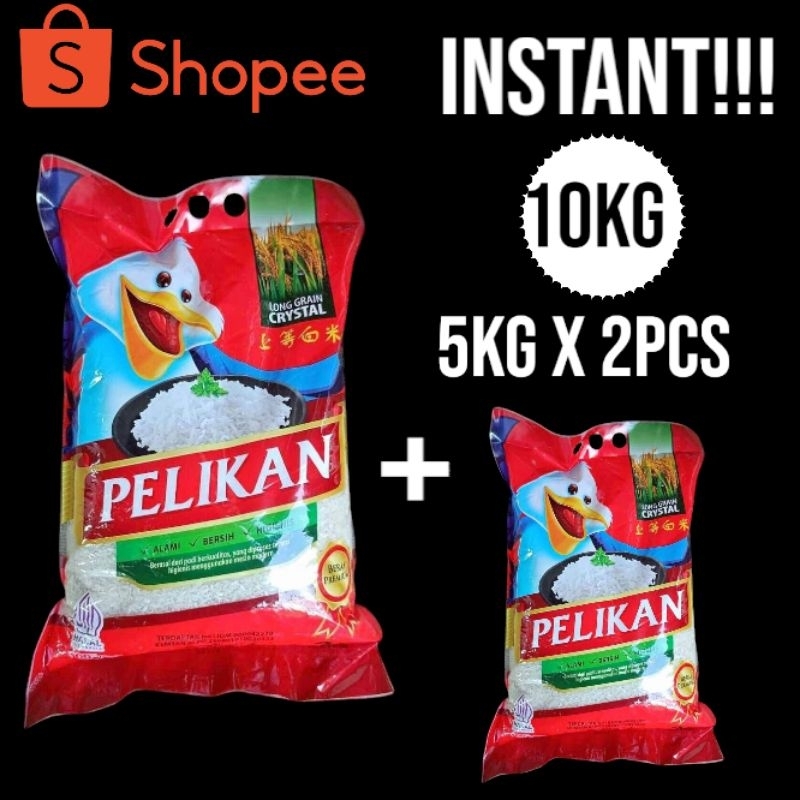 

PROMO !!! BERAS PREMIUM MERK PELIKAN 10KG KEMASAN (5X2PCS) | BERAS PREMIUM WANGI PUNEL MURAH DAN ENAK