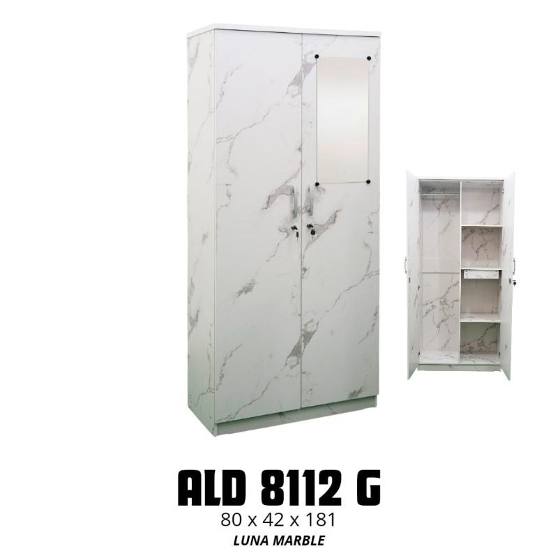 LEMARI PAKAIAN 2P ALD 8112 G MARBEL.