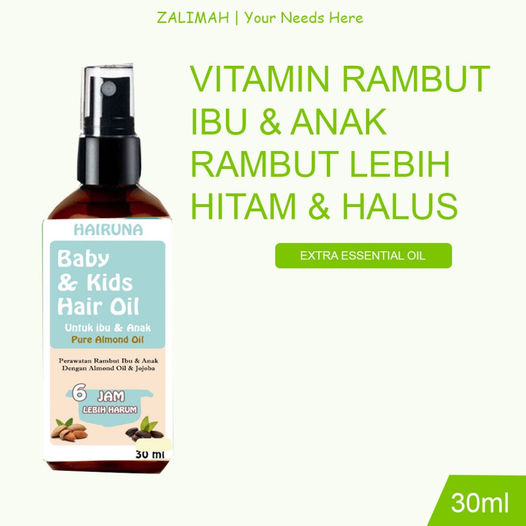 Penumbuh Rambut Anak Minyak Rambut Anak Penyubur Rambut Anak Penumbuh Rambut Bayi WANGI Hairuna