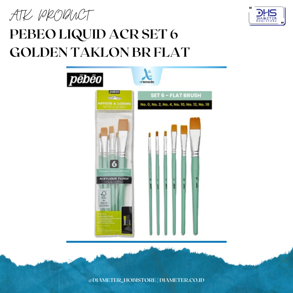 

Pebeo liq Acr set 6 golden br flat