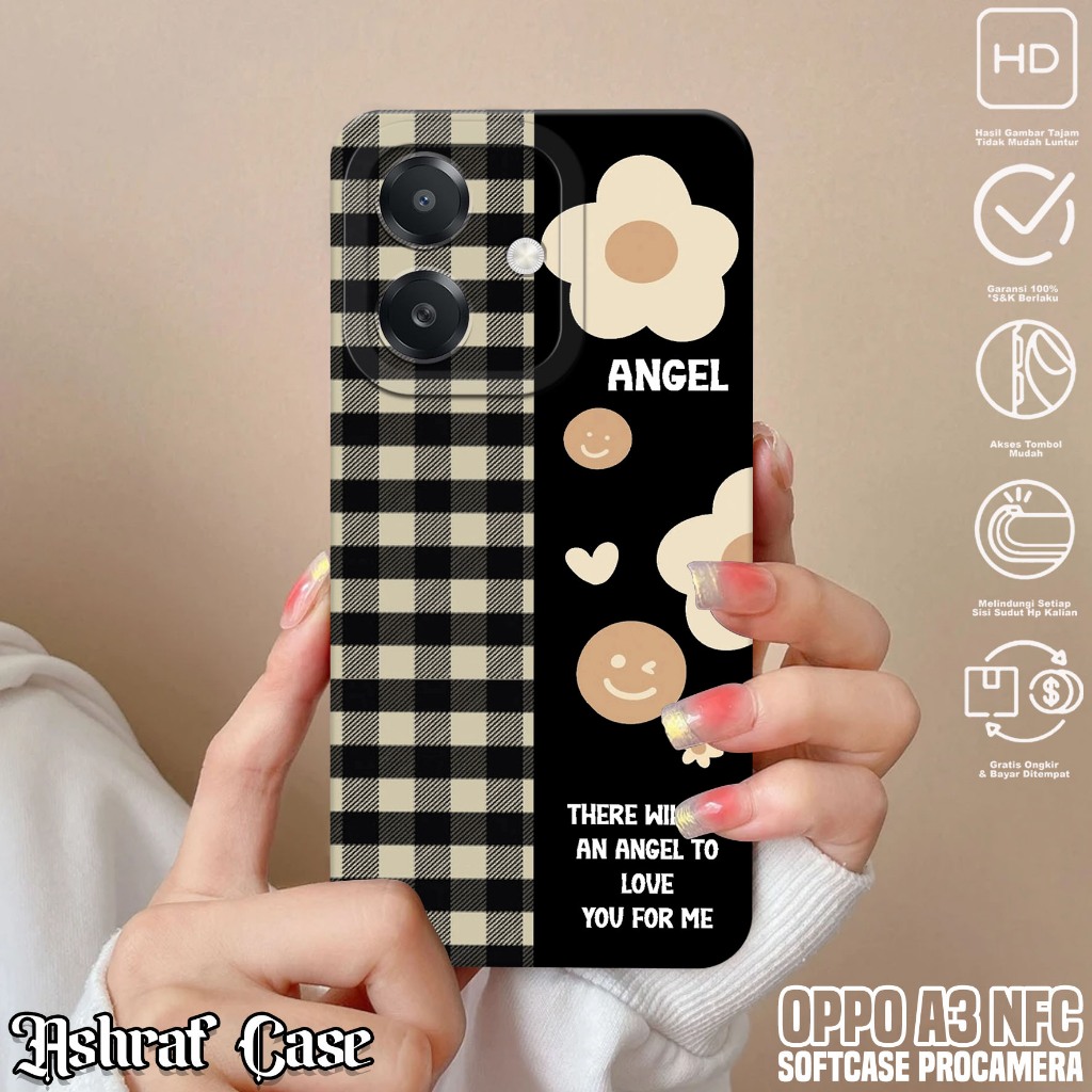 Case Oppo A3 NFC - Softcase Hp Oppo A3 NFC ( BUNGA ) Silikon Oppo A3 NFC - Casing Hp Oppo A3 NFC - K