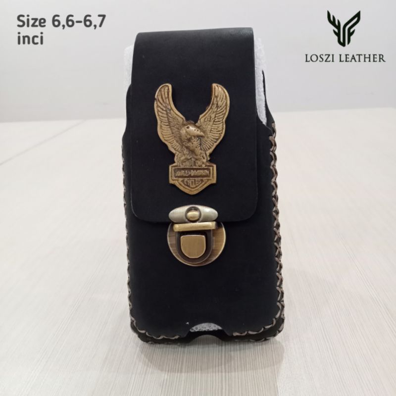 Dompet HP Pinggang Pria Kulit Asli slot 2