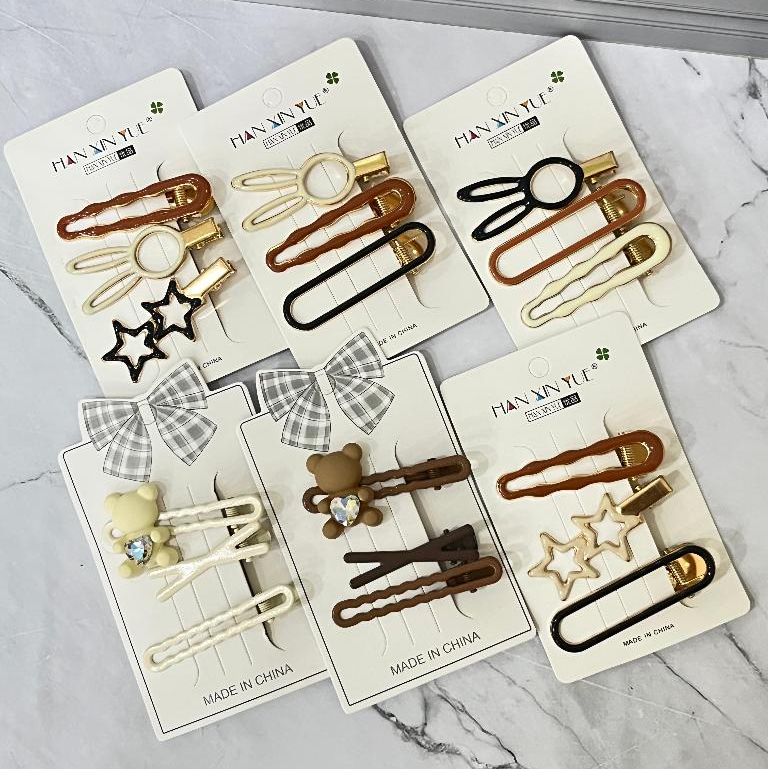 Jepit Rambut Korea Anak / Jepit Rambut Anak Lucu Motif Boneka / Jepit Rambut Lucu 3pcs