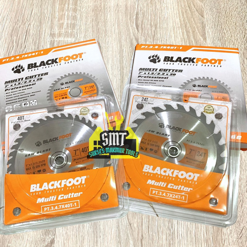 

Mata Potong Gergaji Kayu / Multi Cutter Blackfoot 7” 24T & 40T/ Saw Blade