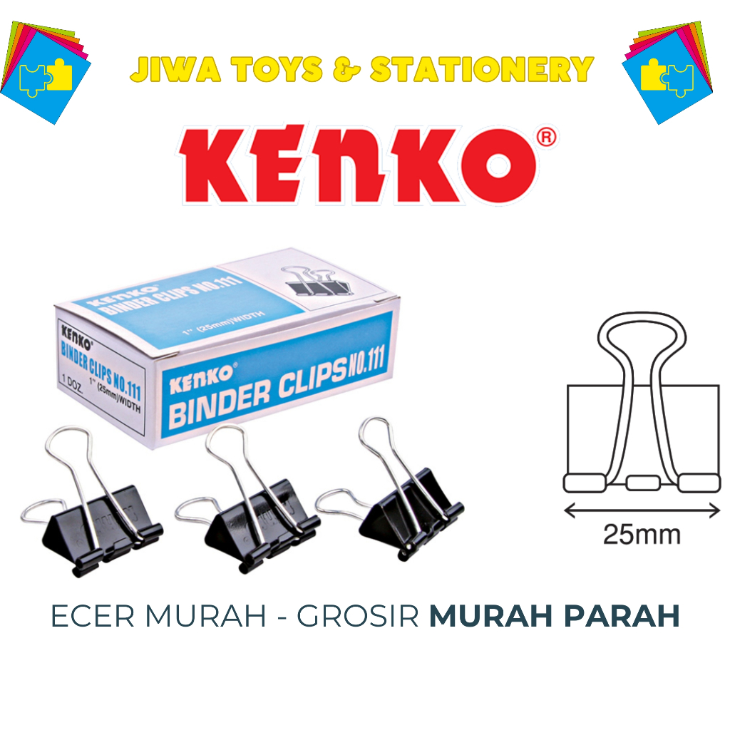 

Binder Clip No. 111 Kenko (Klip Kertas / Penjepit Kertas)