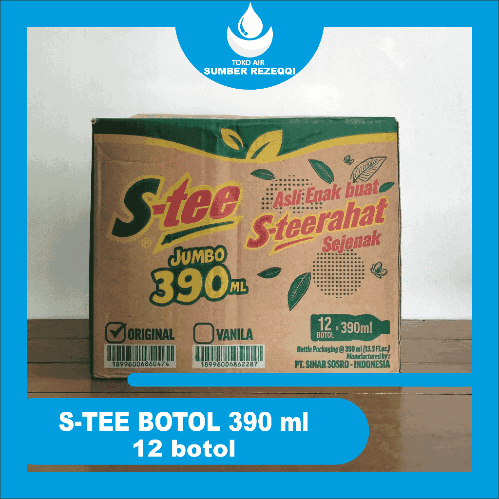 

S-TEE BOTOL 390 ml (12 BOTOL) MINUMAN TEH