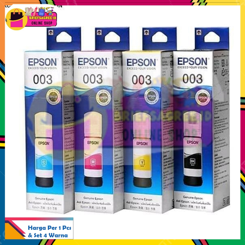 Tinta Epson 003 For Printer Printer L1110 L3110 L3150 L5190 L3100 L310 Original Ink Tinta BCYM Black