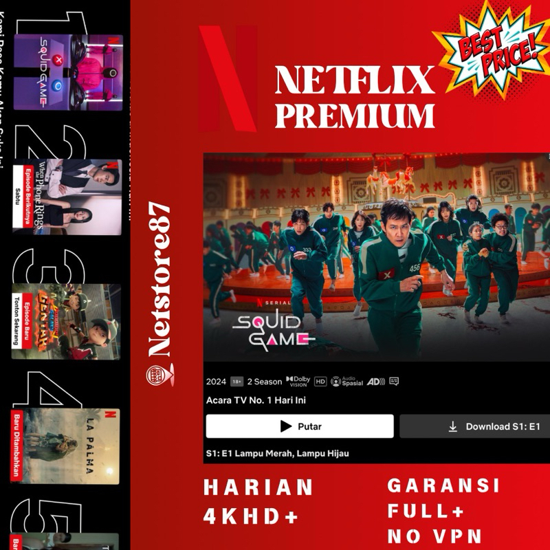 NETFLIX HARIAN MURAH 1 24 JAM PERMIUM BERGARANSI netfxxx netlix software