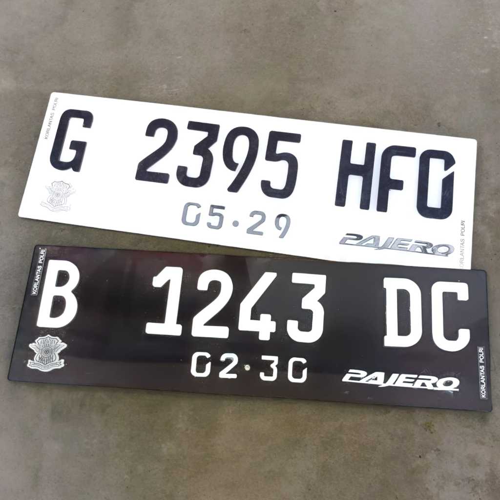 Variasi Plat Nomor Mobil AkrilikTimbul , hitam putih Custom plat mobil