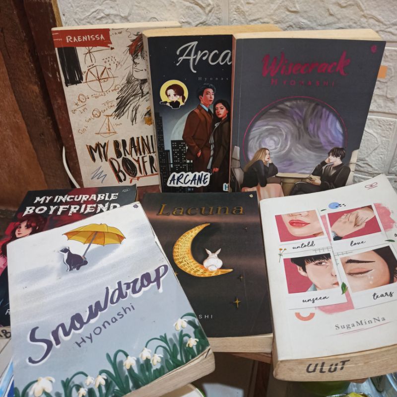 Preloved Novel Wattpad ORI, snowdrop, lacuna, my incurable boyfriend, untold love unseen tears, wise