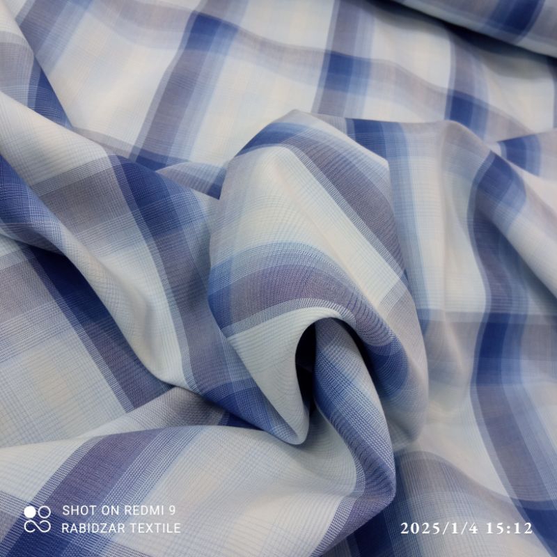 KAIN KATUN YANDET KOTAK BIRU PUTIH