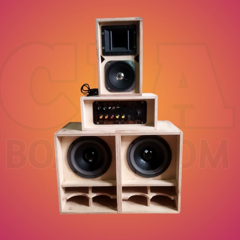 Paket sound miniatur 6 inch siap bunyi