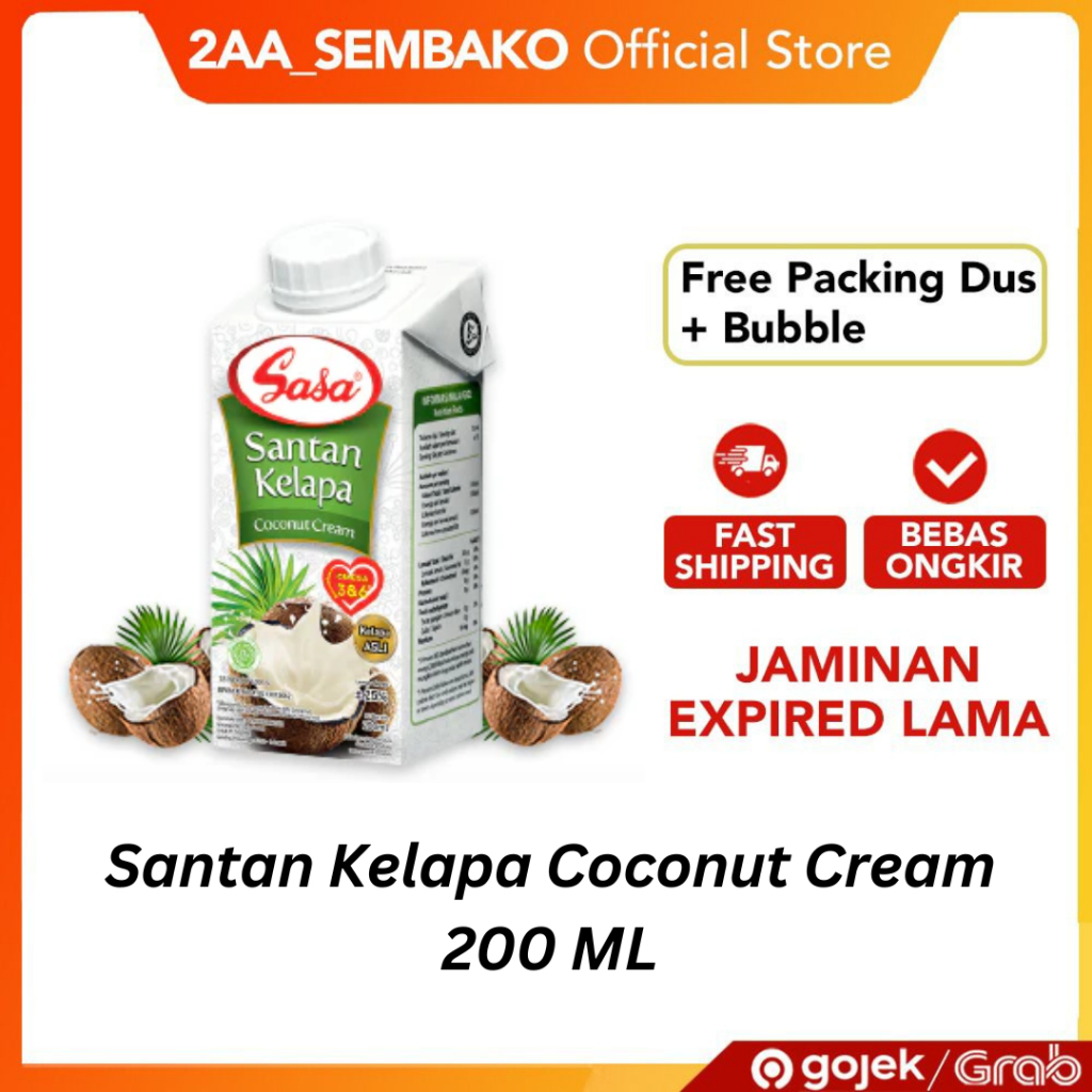 

Sasa Santan Kelapa Cair Coconut Cream 200 ML