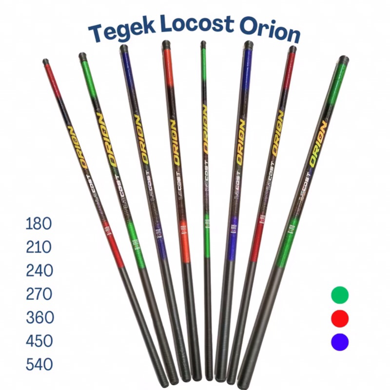 Joran Pancing Tegek Fiber 180 210 240 270 300 360 450 540Cm LoCost Orion Kekuatan 6Kg