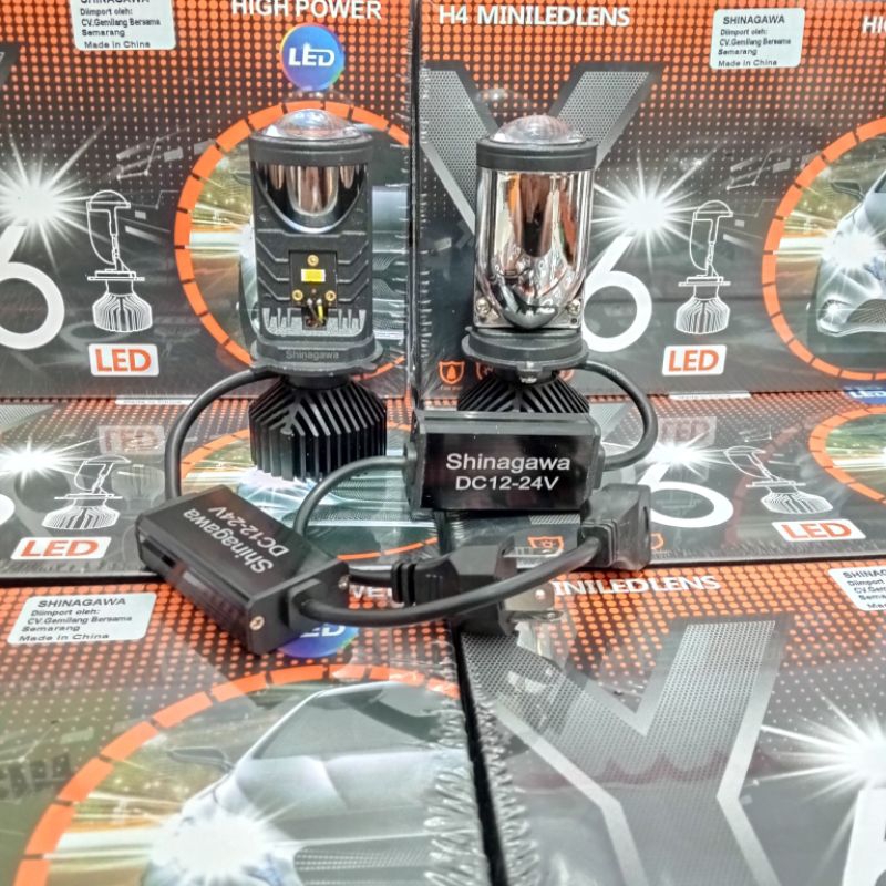 LAMPU HEADLAMP H4 MODEL Y6 H4 SHINAGAWA MINI PROJIE PROJECTOR MOBIL
