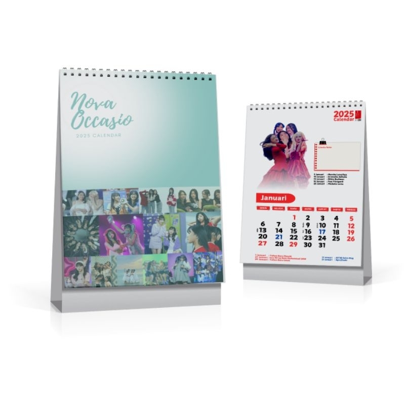 

Kalender 2025 Nova Ocassio JKT48 - A5 Potrait - Free Unofficial Photocard SSK Series