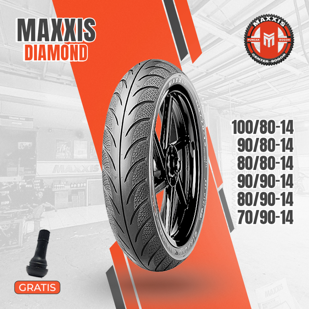 Ban Motor Matic MAXXIS DIAMOND Ring 14 Tubeless Beat Scoopy Vario Genio Mio Tubles