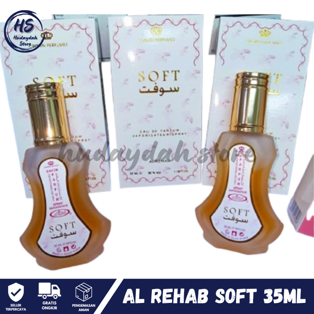 Parfum AL REHAB SOFT Bottle SPRAY 35 ML Parfum Aroma Lembut untuk Laki-laki dan Perempuan Minyak wan