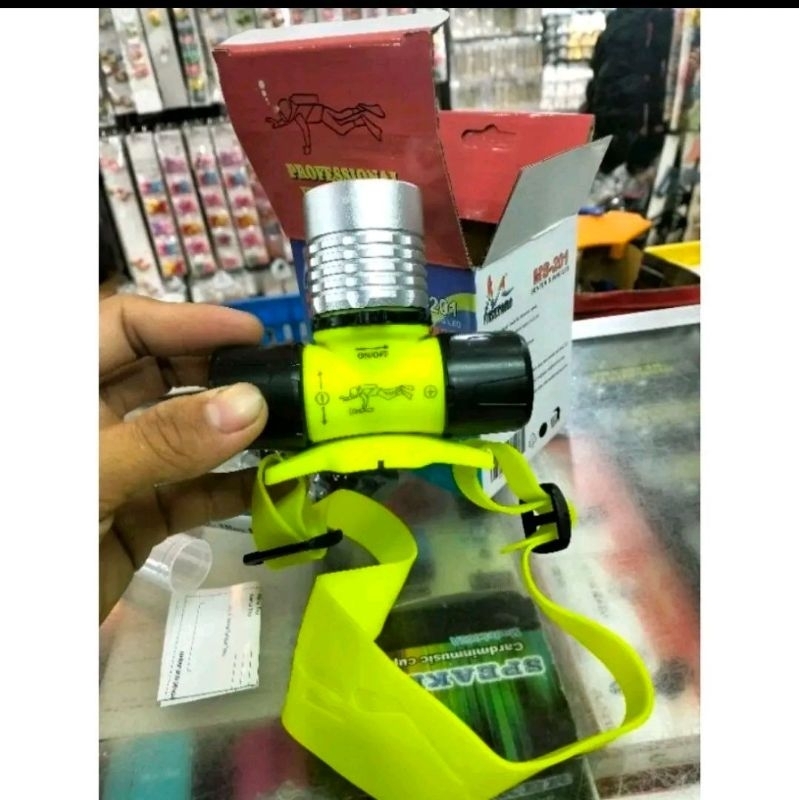 SENTER KEPALA SELAM SUPER TERANG MS-201 / SENTER DAIVING CAHAYA PUTIH TAHAN LAMA