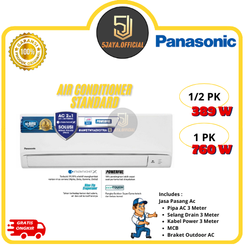 AC Panasonic Standar Si Biru 1/2PK, 1PK - PN5AKJ/PN9AKJ
